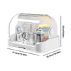 Baby Bottle Drying Rack with Removable Drip Tray – Dustproof Storage Box with Lid for Portable Baby Bottle Storage