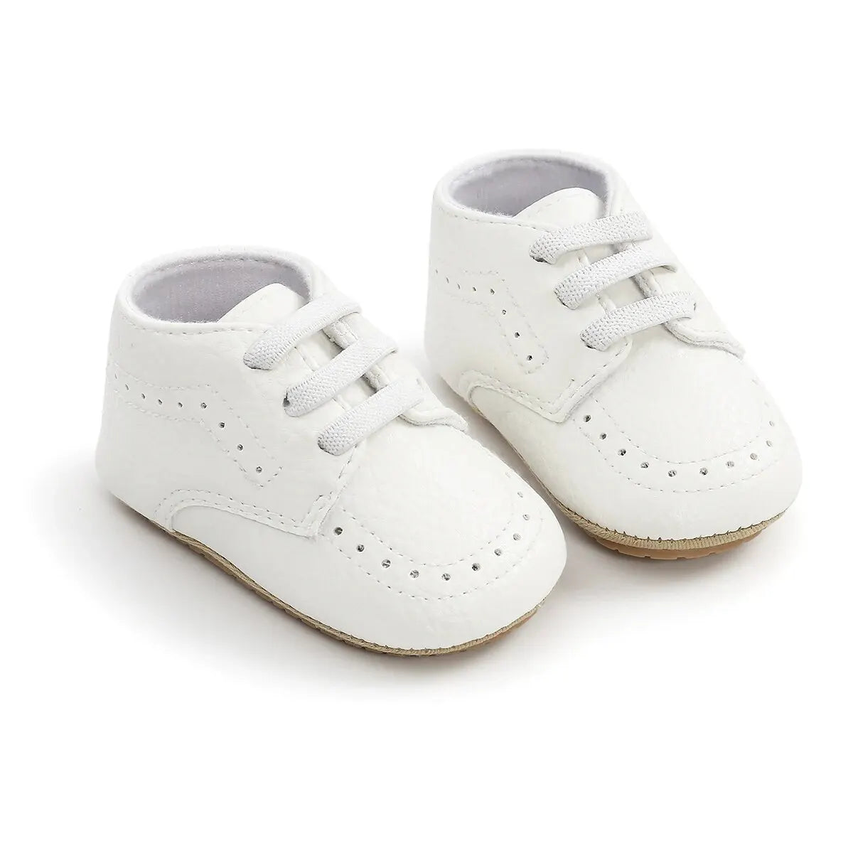 Meckior Four Seasons Baby Shoes PU Leather Newborn Boy Girl Anti-Slip Sneakers First Walkers Crib Shoes