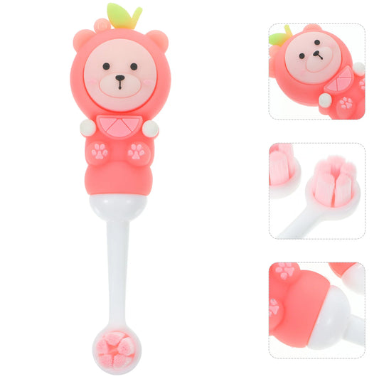 2 Pcs Kids Toothbrush, Soft Bristle Round, Cute Bear Shape, Safe Toddler Teeth Brush, Oral Care Gift