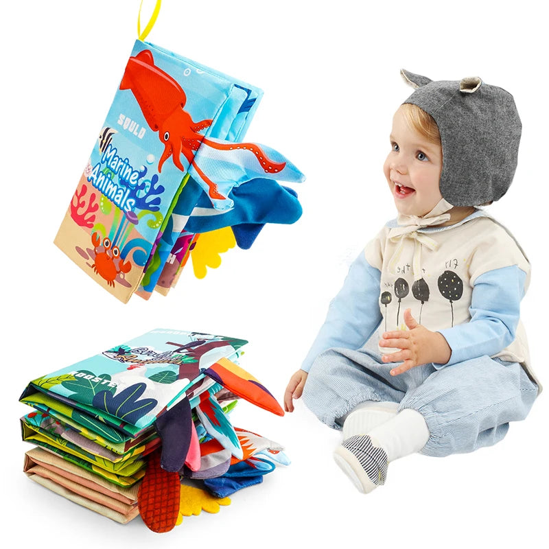 1PC Newborn 0-6 Months Baby Book - Touch and Feel Soft Book, Kids Puzzle Montessori Toy