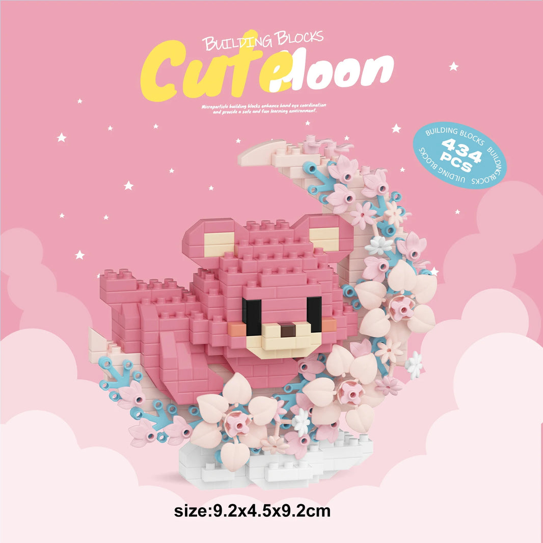 Mini Dog, Cat, Panda, and Raccoon Building Block Models – Cute Pet Ornaments Toy for Kids