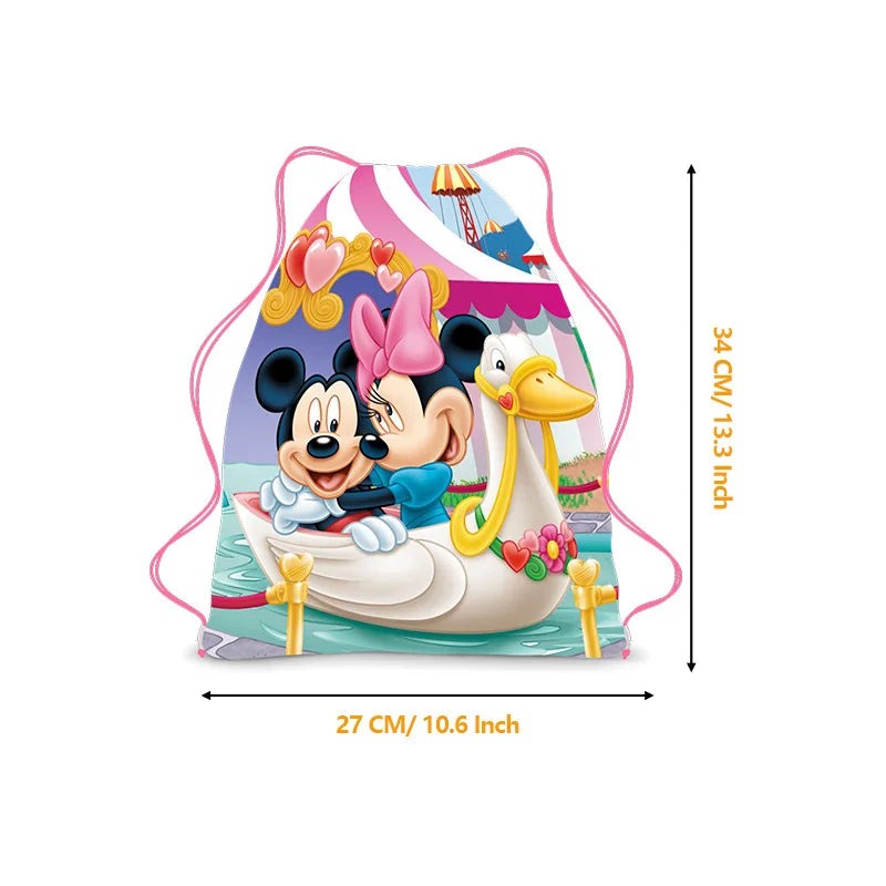 Disney Mickey & Minnie Children Drawstring Bag – Cartoon Anime Backpack, School Bag for Kids, Birthday & Christmas Gifts - Kidzy Market