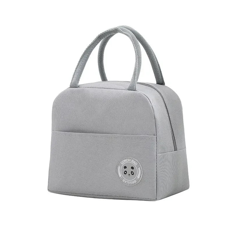 Children’s Solid Color Lunch Bag - Thermal Insulated Large Capacity Food Storage for Picnic & School - Kidzy Market