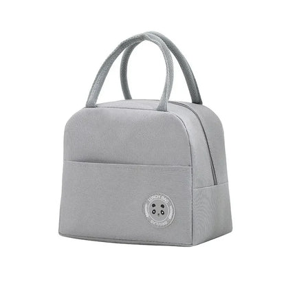 Children’s Solid Color Lunch Bag - Thermal Insulated Large Capacity Food Storage for Picnic & School - Kidzy Market