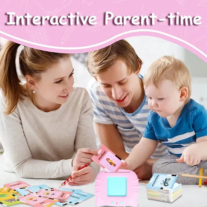 Montessori Education Flash Cards Machine - Early Educational Learning English Electronic Audio Book Toy for Children, Birthday Gift