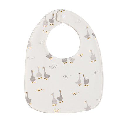 INSULAR 3-Layer Baby Bibs & Burp Cloth Set – Soft Cotton Adjustable U-Shape Feeding Bib for Newborns & Infants, Saliva Towel & Rice Bag - Kidzy Market
