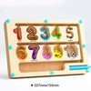 Montessori Magnetic Color Sorting Maze Board – Wooden Sensory Bead Game with Pen, Educational Toy for Kids