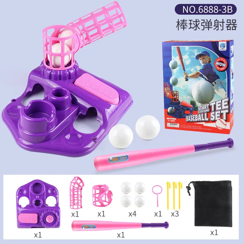 3-in-1 TEE Baseball Set – Outdoor Sports Training Machine, Parent-Child Interactive Toy for Kids