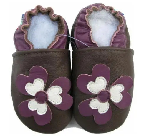 Carozoo Baby Shoes – Leather Children Slippers, Prewalker First Walking Shoes for Newborn Boys & Girls