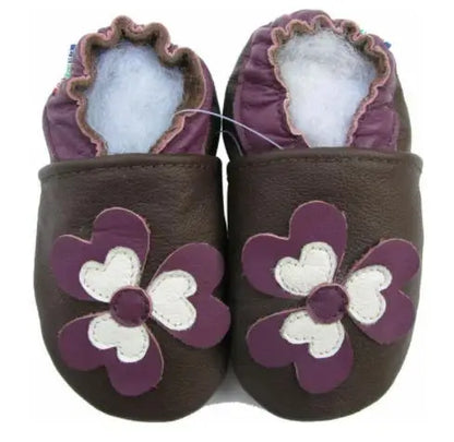 Carozoo Baby Shoes – Leather Children Slippers, Prewalker First Walking Shoes for Newborn Boys & Girls