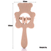1-Pack Beech Wood Baby Teether - Wooden Animal Ring Nursing Pendant Rattle Chew Toy Rabbit Owl
