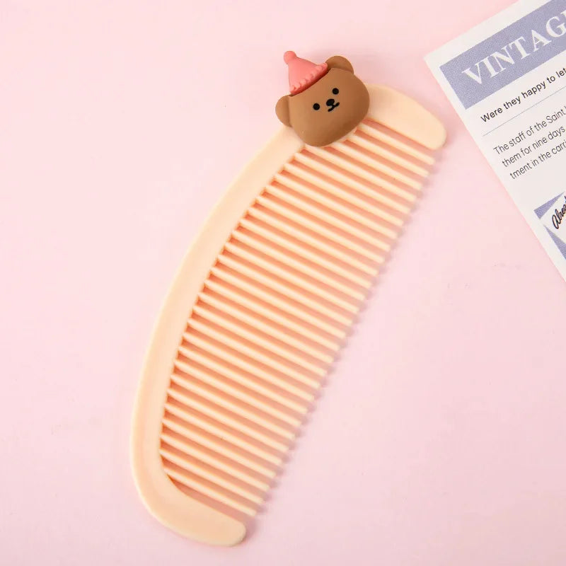 Cartoon Mini Crescent Comb - Cute Children’s Small Comb for Students - Portable Plastic Hairdressing Comb - Small Gift