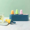 Silicone 4-Hole Popsicle Mold Ice Cream Maker DIY Tray For Kids