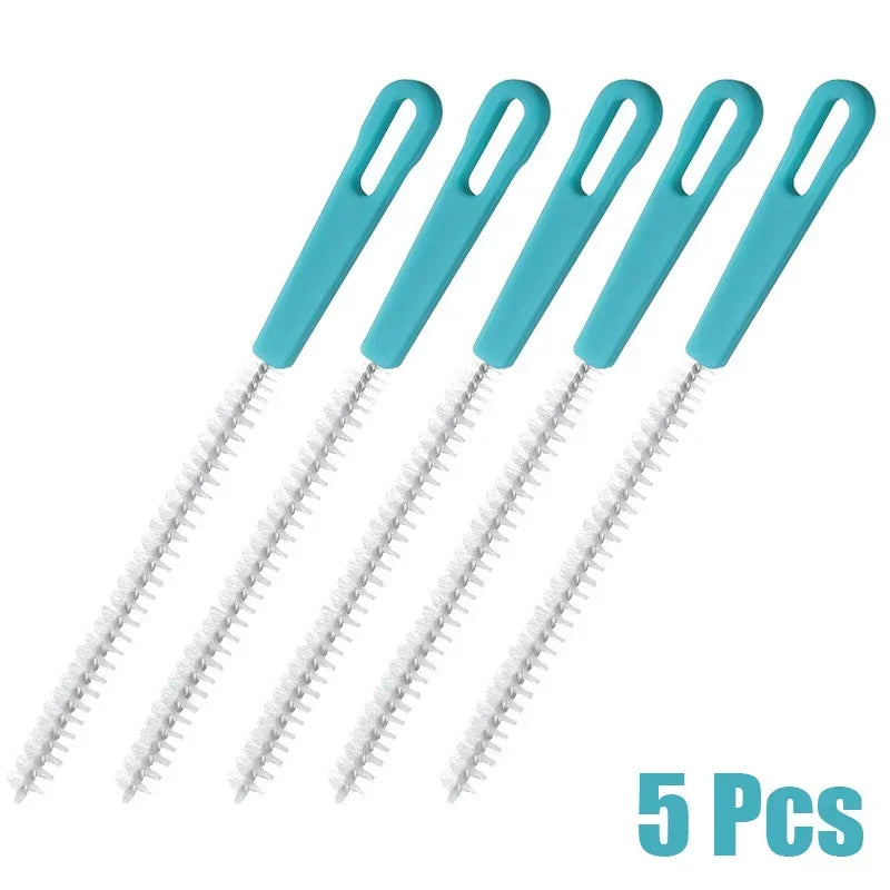 1-5pcs Lotus Straw Cup & Teapot Brush – Multifunctional 3-in-1 Stainless Steel Baby Bottle & Straw Cleaning Tool