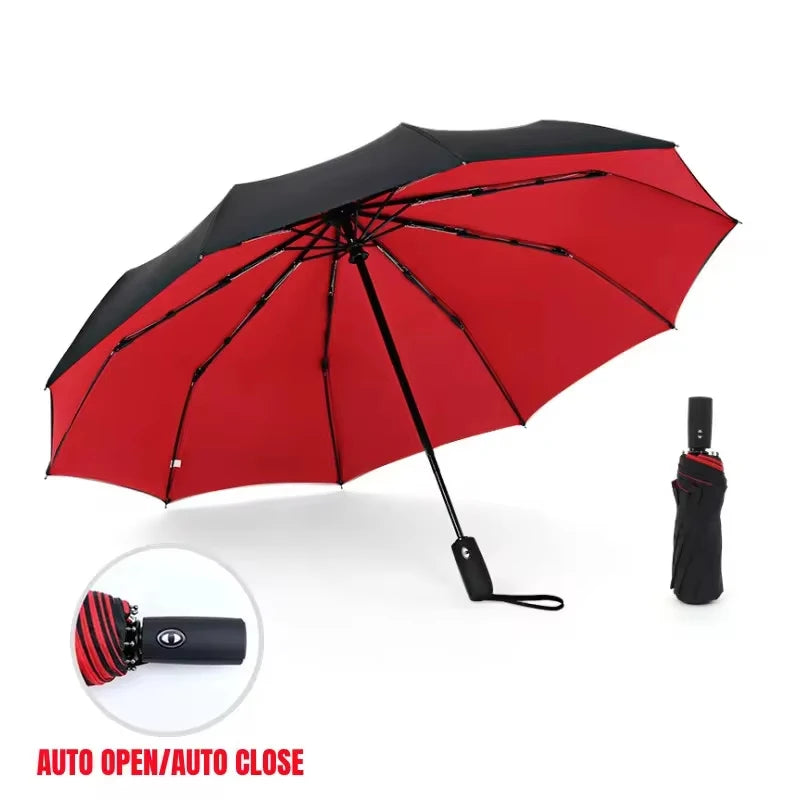 Automatic Windproof Double-Layer Large Umbrella – 10K Strong Frame, Luxury Business Umbrella for Men & Women