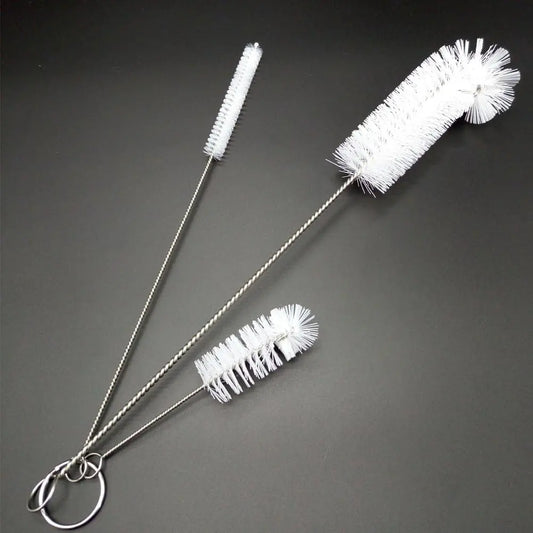 Living and Giving 3-Piece Set of Bottle Cleaning Brushes - Kitchen Nylon Multifunctional Cleaning Brush Set