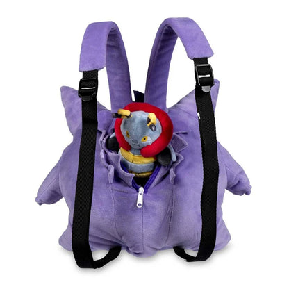 Kawaii Pokemon Gengar Plush Backpack – Cartoon Cosplay School Bag for Kids