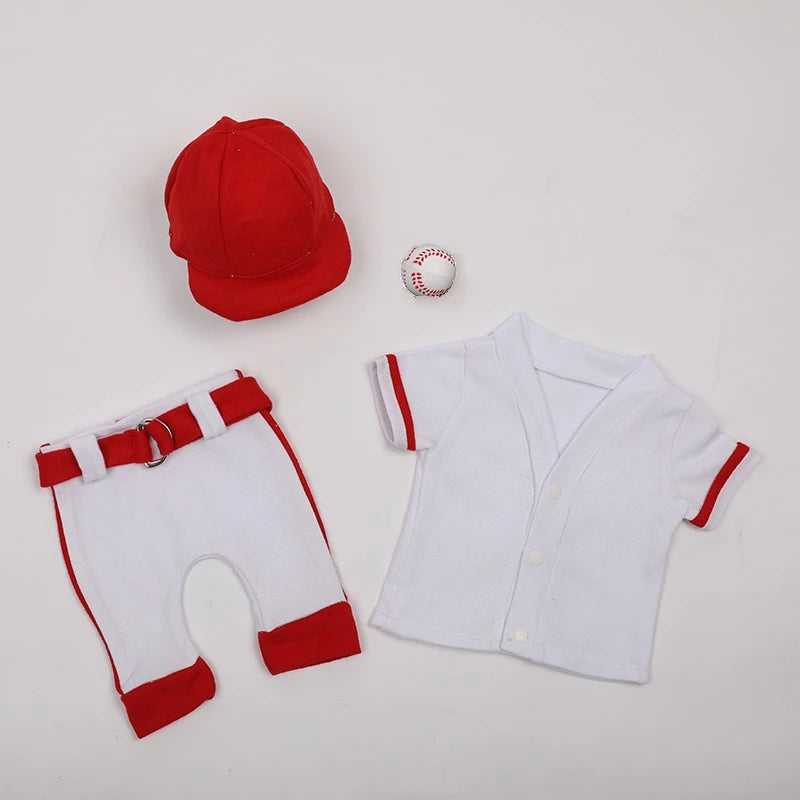 Newborn Photography Props Clothing Set, Baby Boy and Girl Costume for Photoshoot, Size 0 Romper and Accessories