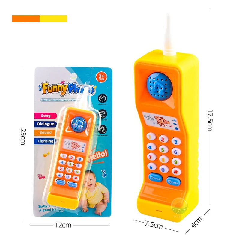 Baby Phone Toy Children’s Musical Electronic Mobile Phone with Sound Light Game Educational for Kids 18 Months Birthday Gift
