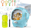 Automatic Cartoon Bubble Machine - Handheld Battery-Powered Bubble Blower with Bubble Solution & 5 Wands, Fun Party Gift for Kids, Weddings & Christmas