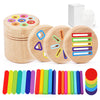 Montessori Wooden Color Sorting Toy - Fine Motor Sensory Matching Game for Toddlers Ages 3+