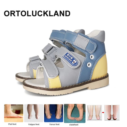 Ortoluckland Toddler Girls’ Sandals – New Children Orthopedic Flatfeet Shoes, Summer Boys’ Arch Support Footwear, Size 20 to 33