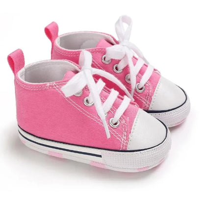 New Baby Shoes Boys Girls Classic Canvas Casual Sneakers Newborn First Walker Toddler Soft Sole Non-Slip Walking Shoes