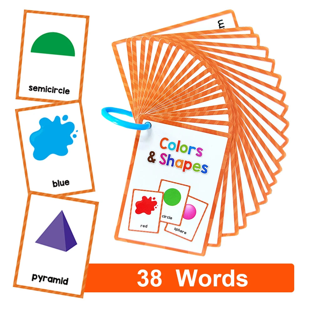Montessori English Words Learning Flashcards – Early Educational Cards for Kids and Classroom Use