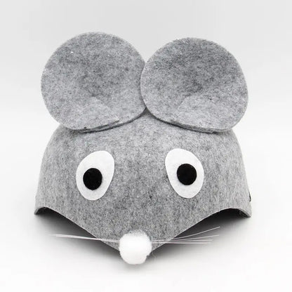 Kids Forest Animal Felt Party Hat – Duck, Bird & Rabbit Carnival Cap | Children's Day Party Costume