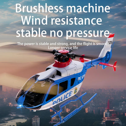 C123 6CH RC Helicopter – EC135 Brushless Direct Drive 3D Optical Flow Model