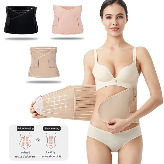 Corset Postpartum Belly Band, Pregnant Women Tummy Pelvis Belt Wrap, Waist Trainer Recovery Bandage Strap Body Shaper