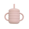Baby Silicone Straw Cup, BPA Free Portable Leakproof Snack Storage Container, Kids Learning Drinking Cup, Toddler Feeding Tableware