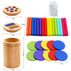 Montessori Wooden Color Sorting Toy – 15-Piece Matching & Balance Set for Toddlers (Ages 3-6)