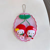Sanrio Cherry Series Plush Doll Pendant, Hello Kitty Cinnamoroll Kuromi Pom Pom Purin Keychain Gift