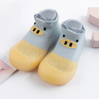 Baby Socks Shoes – Cute Cartoon Boy & Girl Infant Shoes, Soft Rubber Sole First Walker Booties for Toddlers