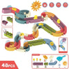 Baby DIY Assembling Track Slide Bath Toy Set with Suction Cups and Duck