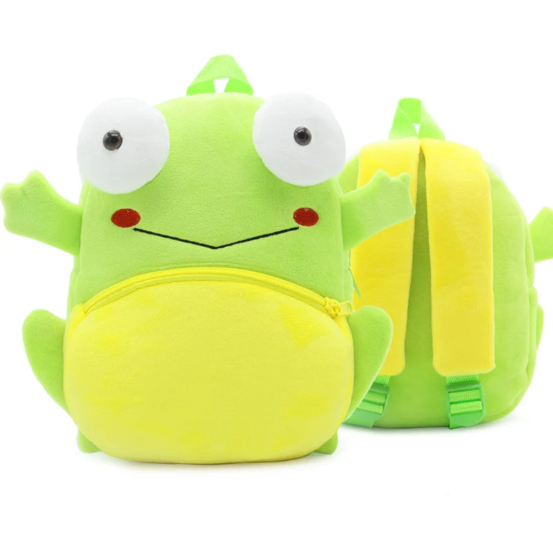 Cute Cartoon Animal School Bags – Plush Backpack for Kindergarten Kids, Boys & Girls - Kidzy Market