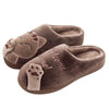 Women’s Plush Cartoon Cat Slippers – Furry Indoor Bedroom Slide Flats with Rubber Sole, Round Toe Cozy House Shoes