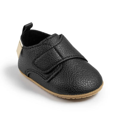 Meckior Baby Boys Girls Shoes Rubber Sole Anti-Slip Classic PU Leather Toddler First Walking Flat Lazy Infants Crib Shoes