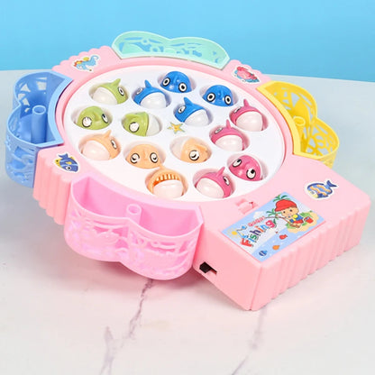 Fishing Toys with Electric Spin and Music – Blue and Pink, Size Models Optional, Cute Stickers, Kids’ Toys and Gifts, Practical