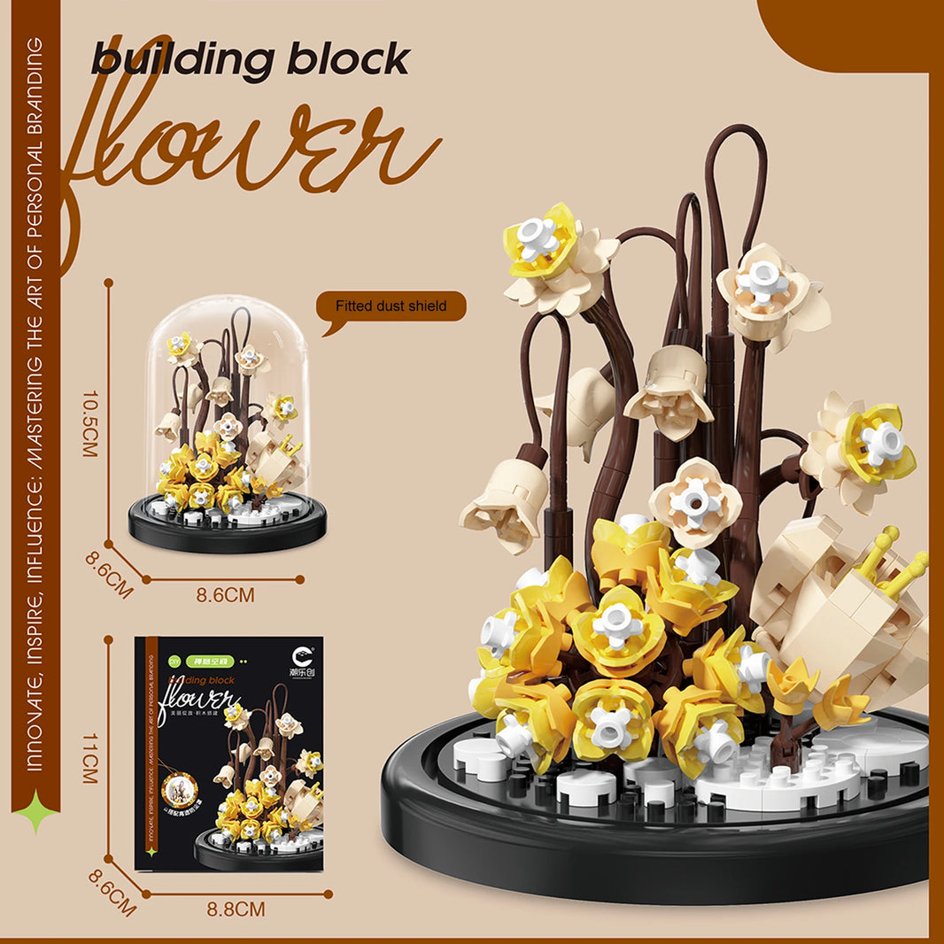DIY Micro Flower Building Blocks – Mini Bricks Eternal Flowers Home Decoration Puzzle Toy