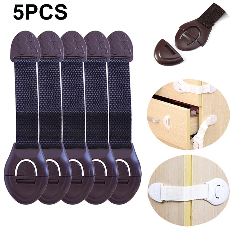 1-20PCS Child Safety Lock Baby Safety Protection Drawer Door Cabinet Lock Plastic Protection Kids Safety Door Lock