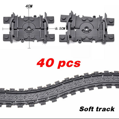 City Trains Flexible Tracks – Soft Straight, Curved Rails, and Switch Building Block Railways Toy for Kids