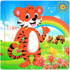 New 20 Piece Wooden 3D Puzzle, Cartoon Animal & Vehicle Jigsaw, Montessori Educational Toy for Kids, Baby 1-3 Years