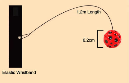 Outdoor Sports Wrist Moon Stone – High Elastic Rebound Rope, Decompression Fitness Ball Toy for Children & Elderly