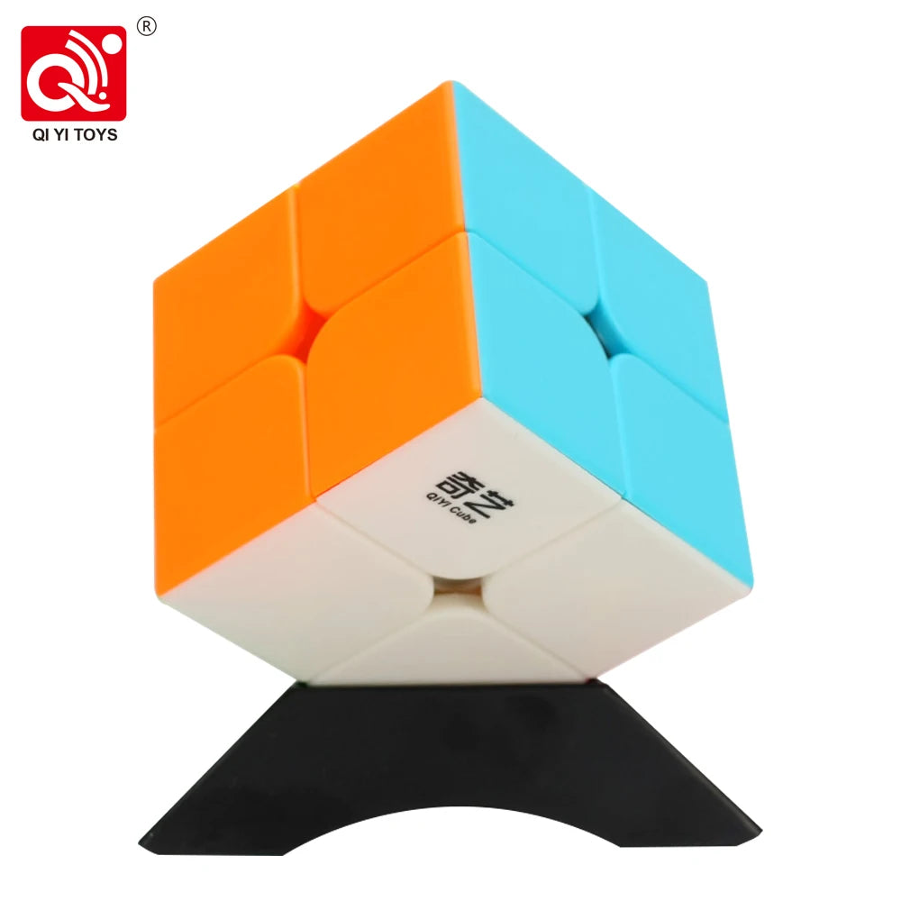 [ECube] QiYi QiDi 2x2 Professional Speed Cube, Beginner Educational Puzzle Toy, Magic Cube Stickers, Baby & Kids Toy