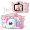 Children's 1080P HD Toddler Digital Video Camera with 2.0-Inch Screen and Silicone Case, Toy for Christmas and Birthday Gifts