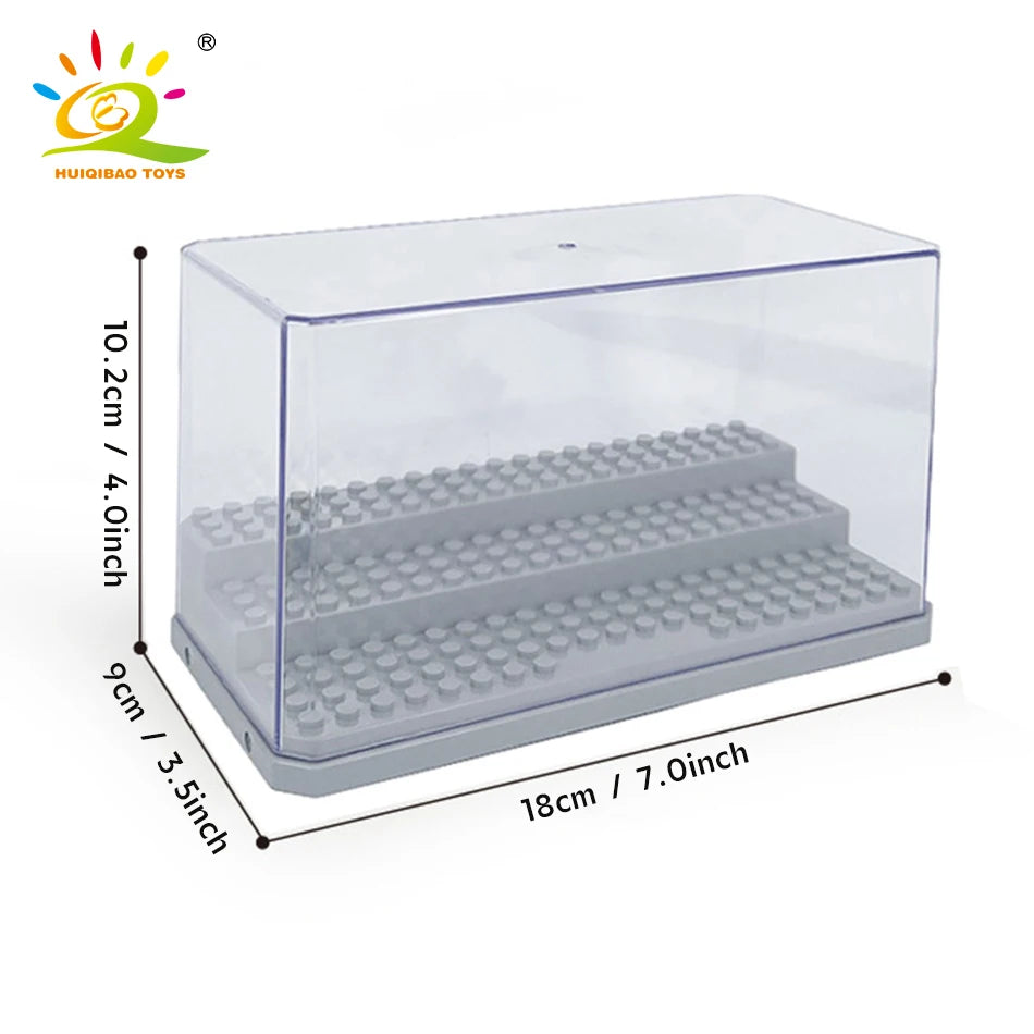 HUIQIBAO Dustproof Display Case – Model Collection Showcase for Building Blocks and Bricks Toy