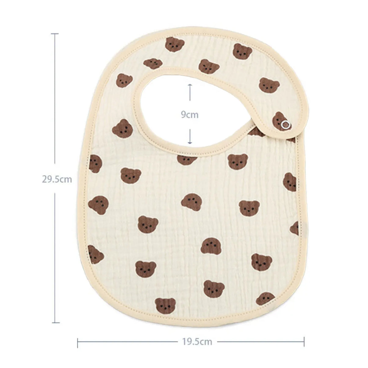 2-Piece Cotton Waterproof Baby Bib Set – Soft & Absorbent Bibs for Newborns, Ideal for Drooling & Breastfeeding (Unisex) - Kidzy Market