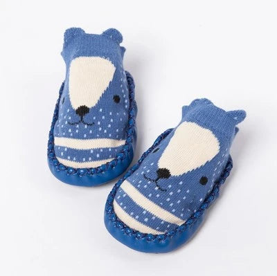 Baby Socks Slippers with Rubber Soles for Infant Newborn Children Anti-Slip Soft Sole Toddler Indoor Shoes